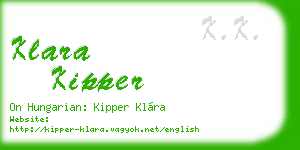 klara kipper business card